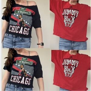 Chicago Bulls Cropped T-shirt Reworked Bundle